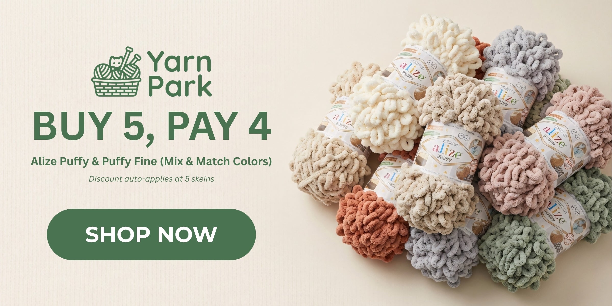Buy 5, Pay 4 on Alize Puffy & Puffy Fine (Mix & Match Colors)