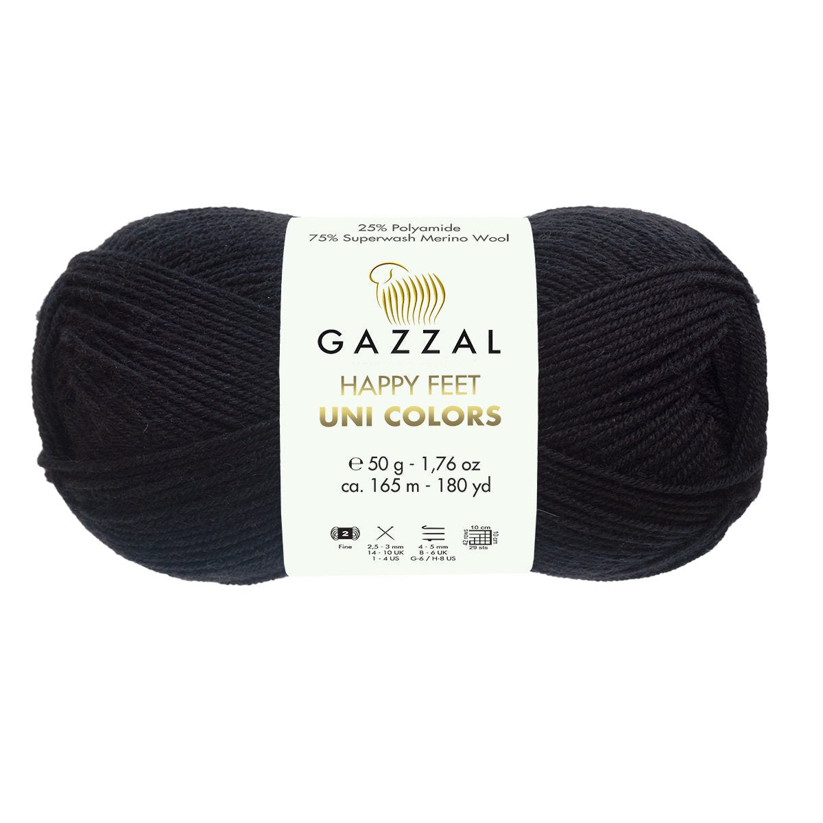 Gazzal Happy Feet Uni Colors 3554 yarn by YarnPark