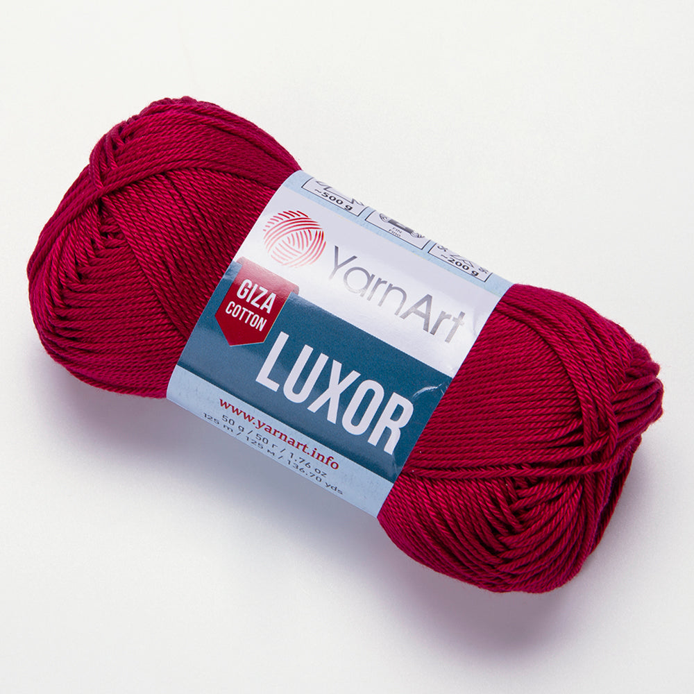 YarnArt Luxor Mercerized Cotton Yarn - 100% Giza Cotton, 50g Skein, 125m, Perfect For Summer & Amigurumi