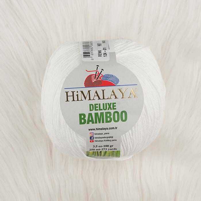 Himalaya Deluxe Bamboo 124-01 yarn by YarnPark