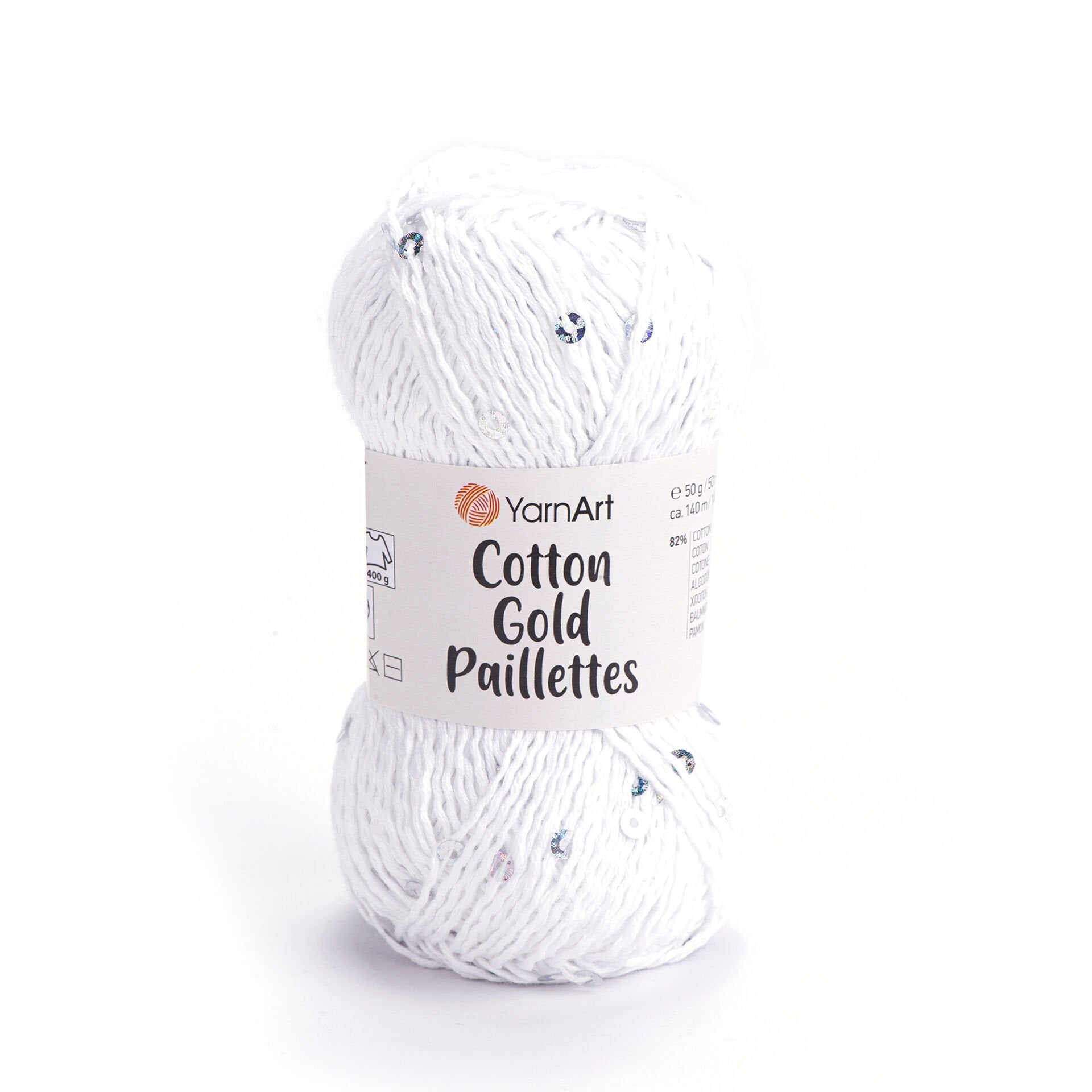 YarnArt Cotton Gold Paillettes 7102 by Yarn Park