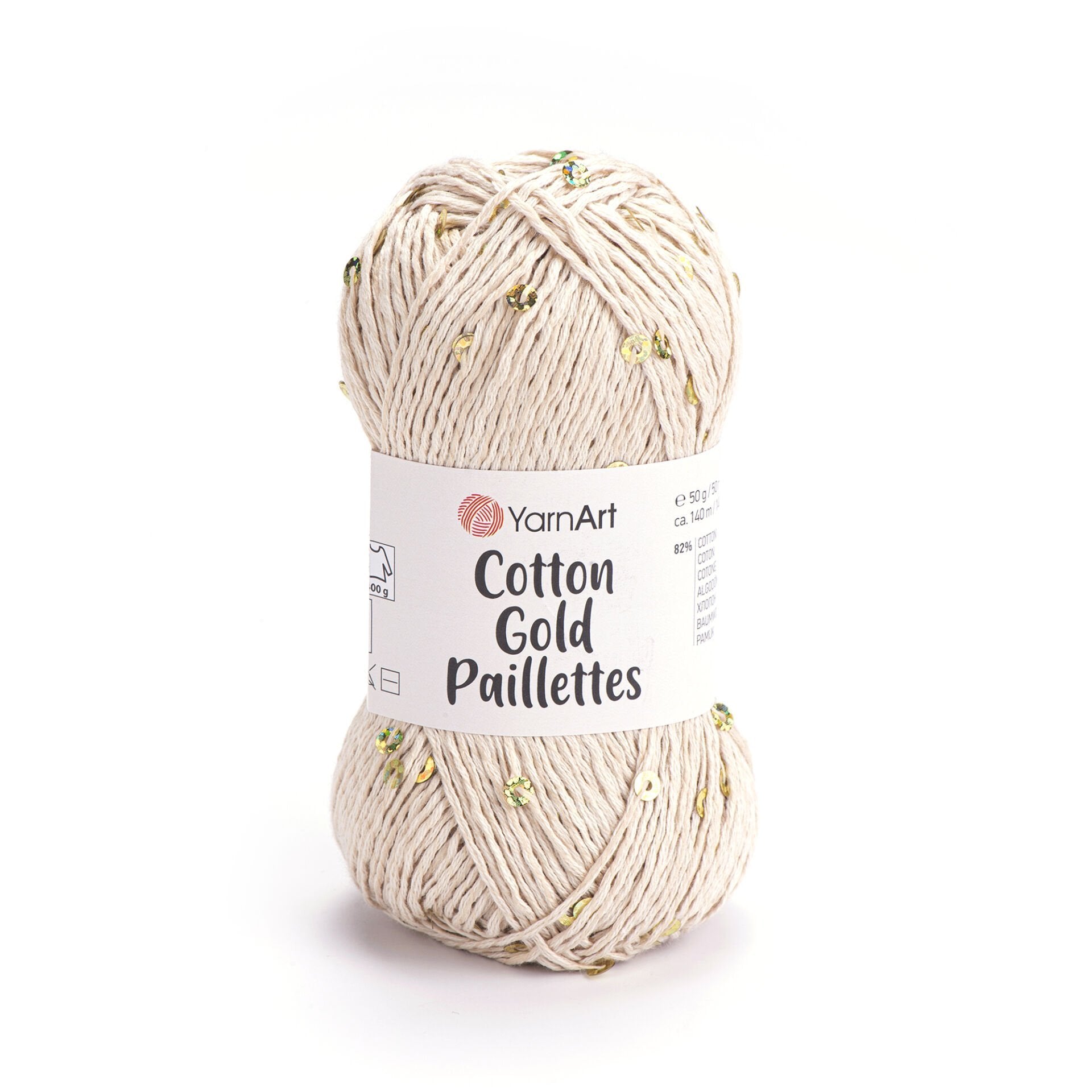 YarnArt Cotton Gold Paillettes 7104 by Yarn Park