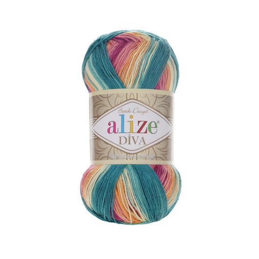 Alize Diva Batik 4572 yarn by YarnPark