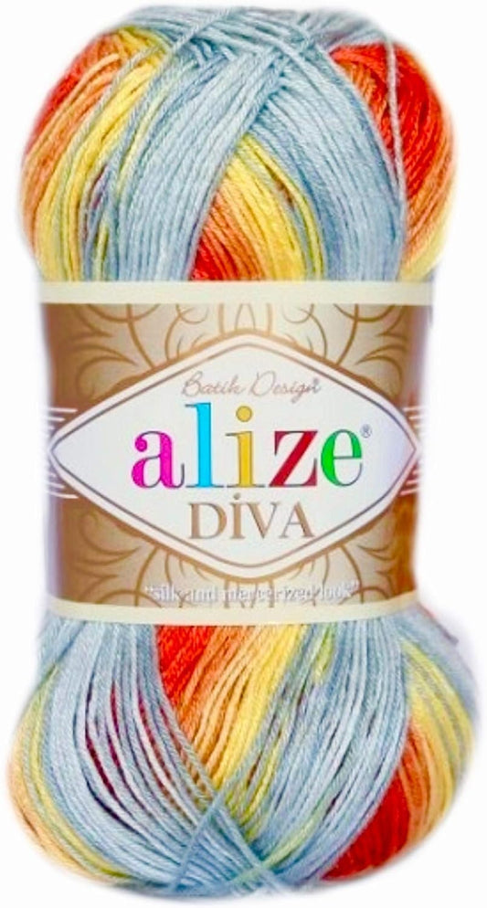 Alize Diva Batik 5508 yarn by YarnPark