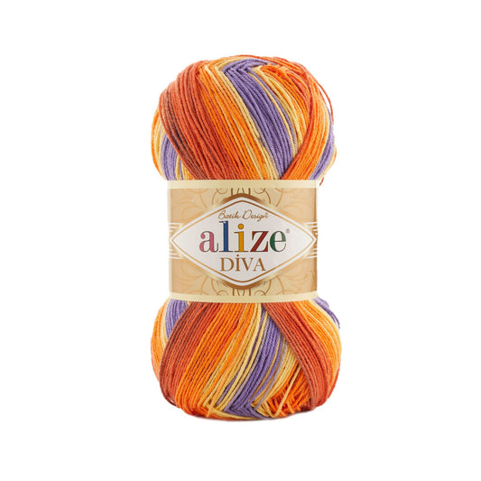 Alize Diva Batik 7398 yarn by YarnPark