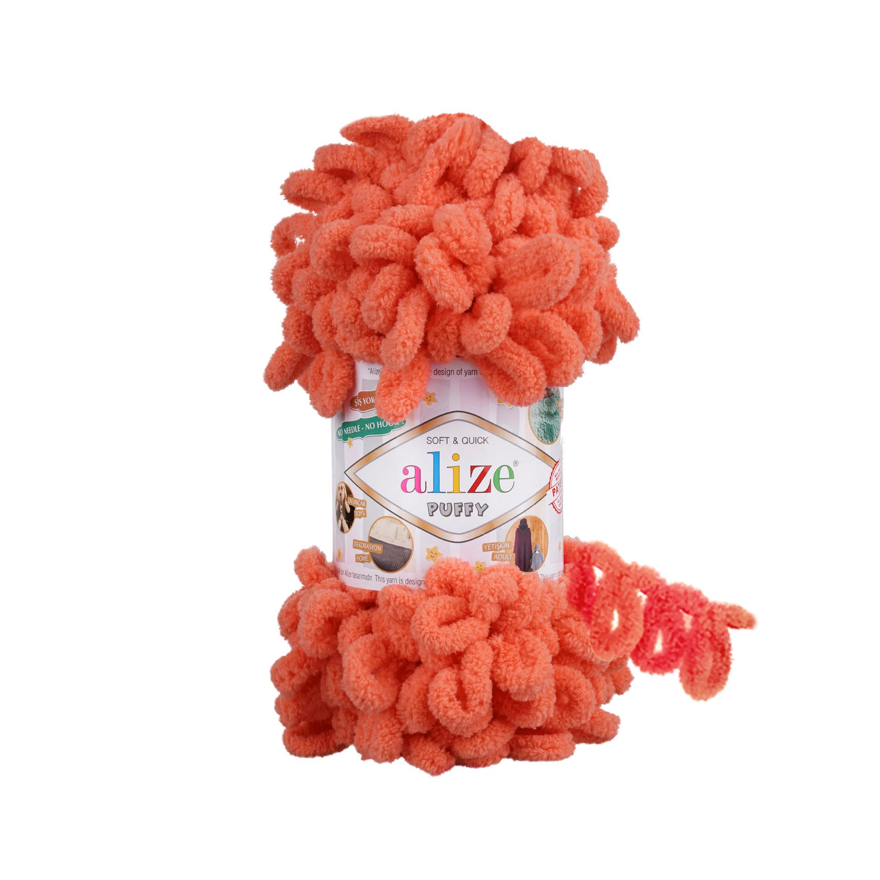 Alize Puffy 619: World's First Pre-Formed Loop Yarn, Easy Knitting