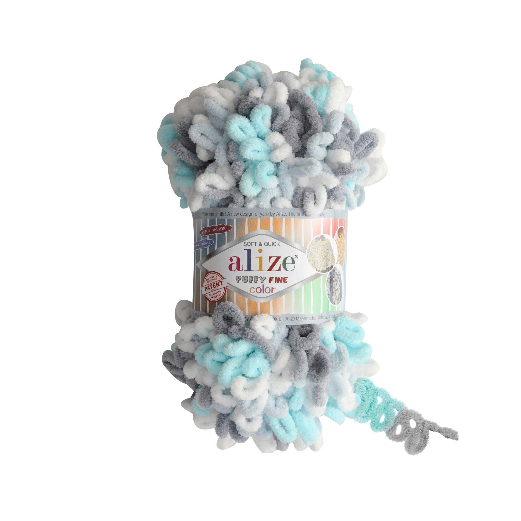 Alize Puffy Fine Color 5939 yarn by YarnPark