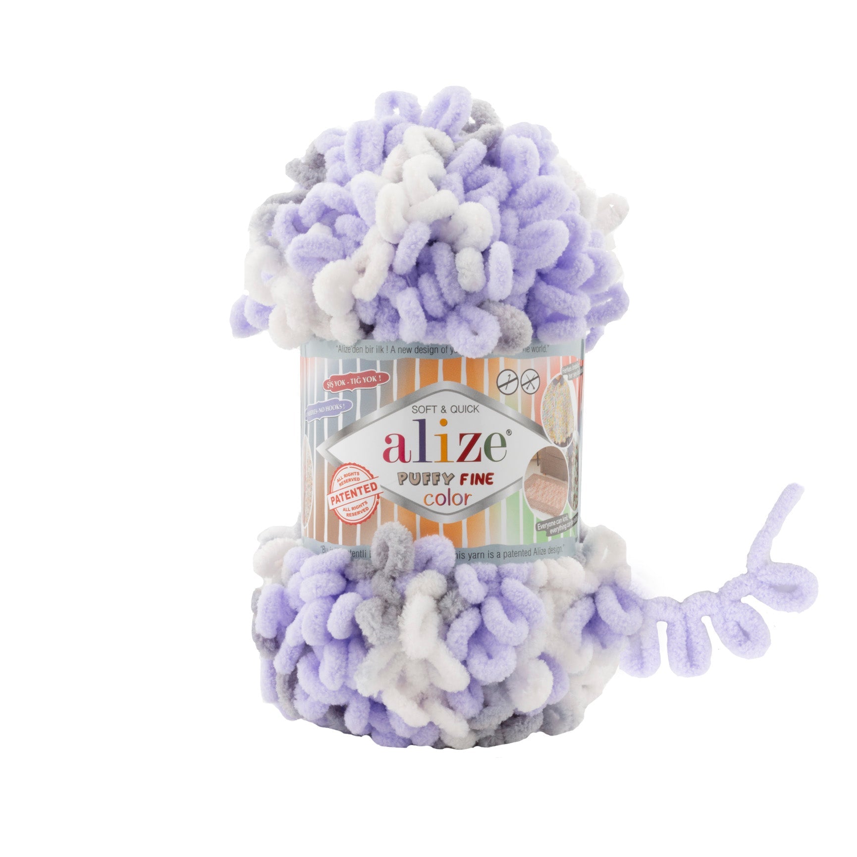 Alize Puffy Fine Color 6372 yarn by YarnPark