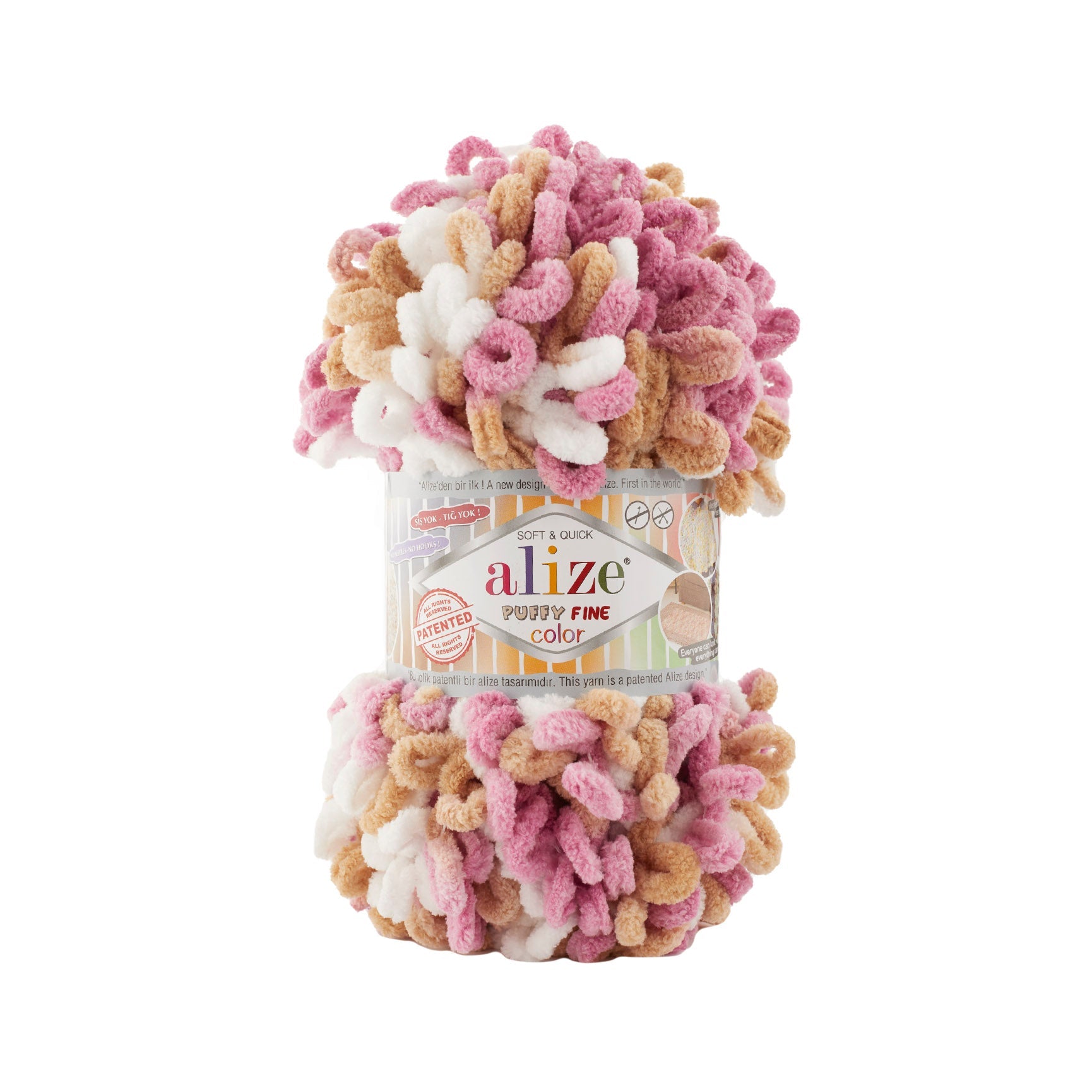 Alize Puffy Fine Color 6402 yarn by YarnPark