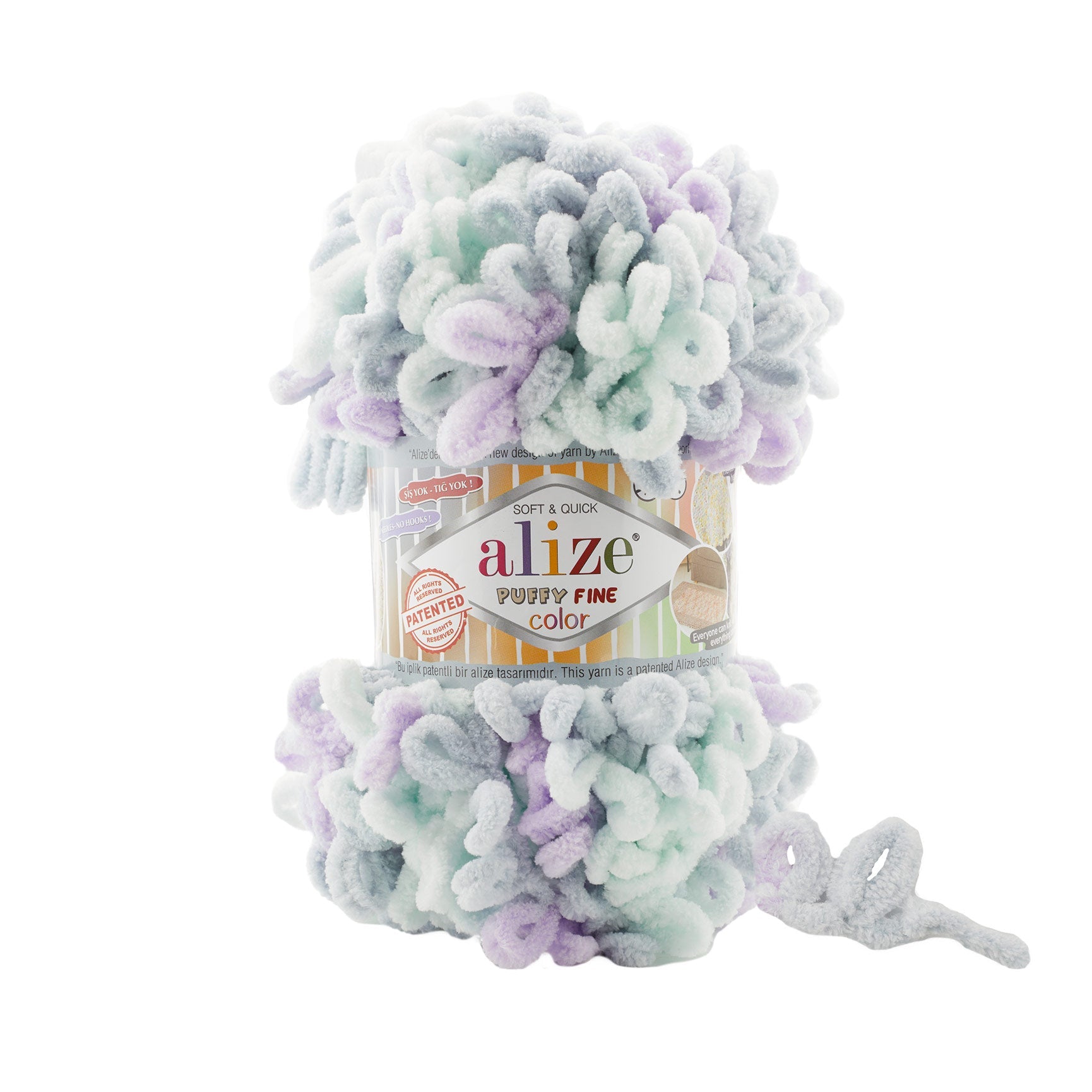 Alize Puffy Fine Color 6466 yarn by YarnPark