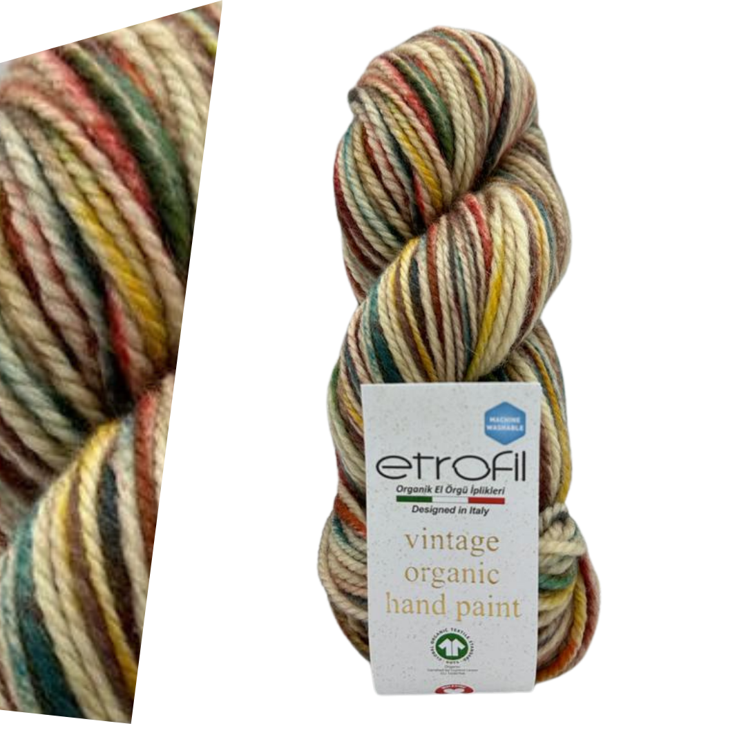 Etrofil Vintage Organic Print SE717 yarn by YarnPark