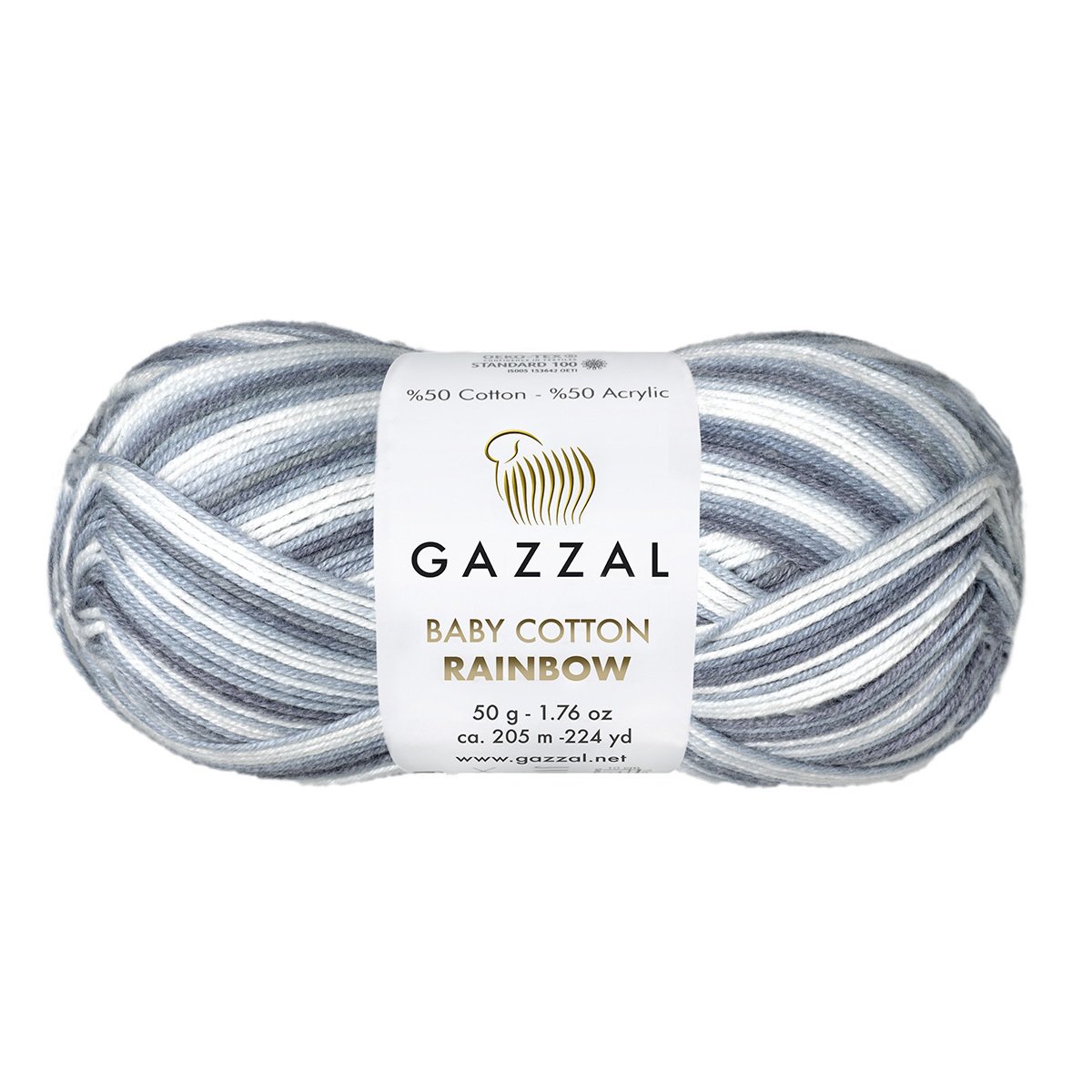 Gazzal Baby Cotton Rainbow 476 yarn by YarnPark