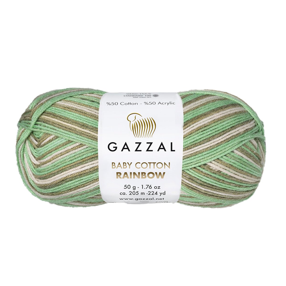 Gazzal Baby Cotton Rainbow 477 yarn by YarnPark