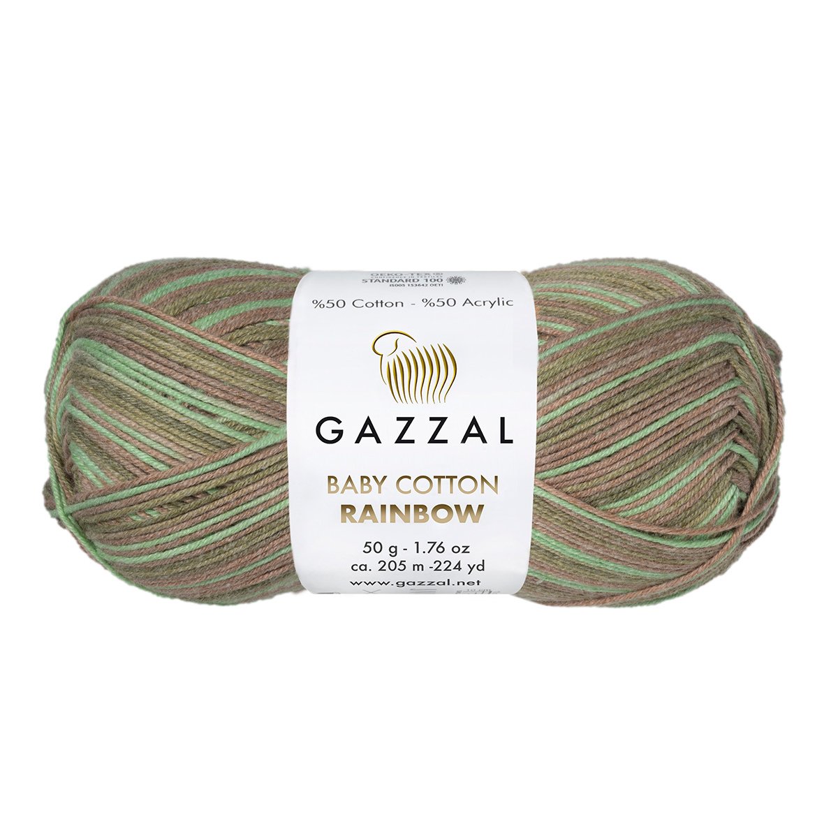 Gazzal Baby Cotton Rainbow 478 yarn by YarnPark