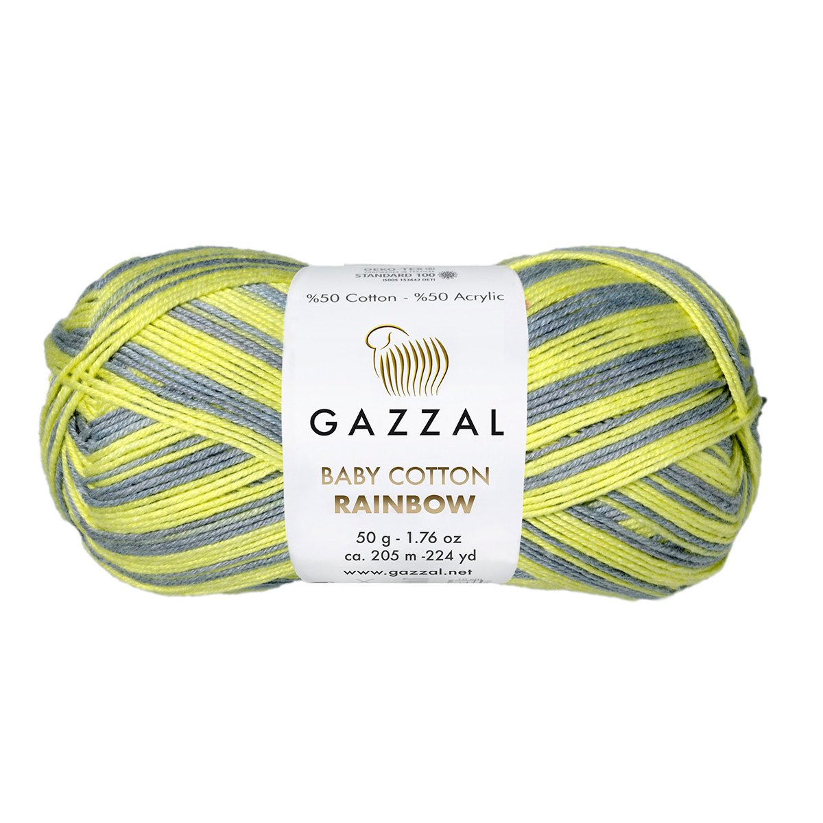 Gazzal Baby Cotton Rainbow 479 yarn by YarnPark