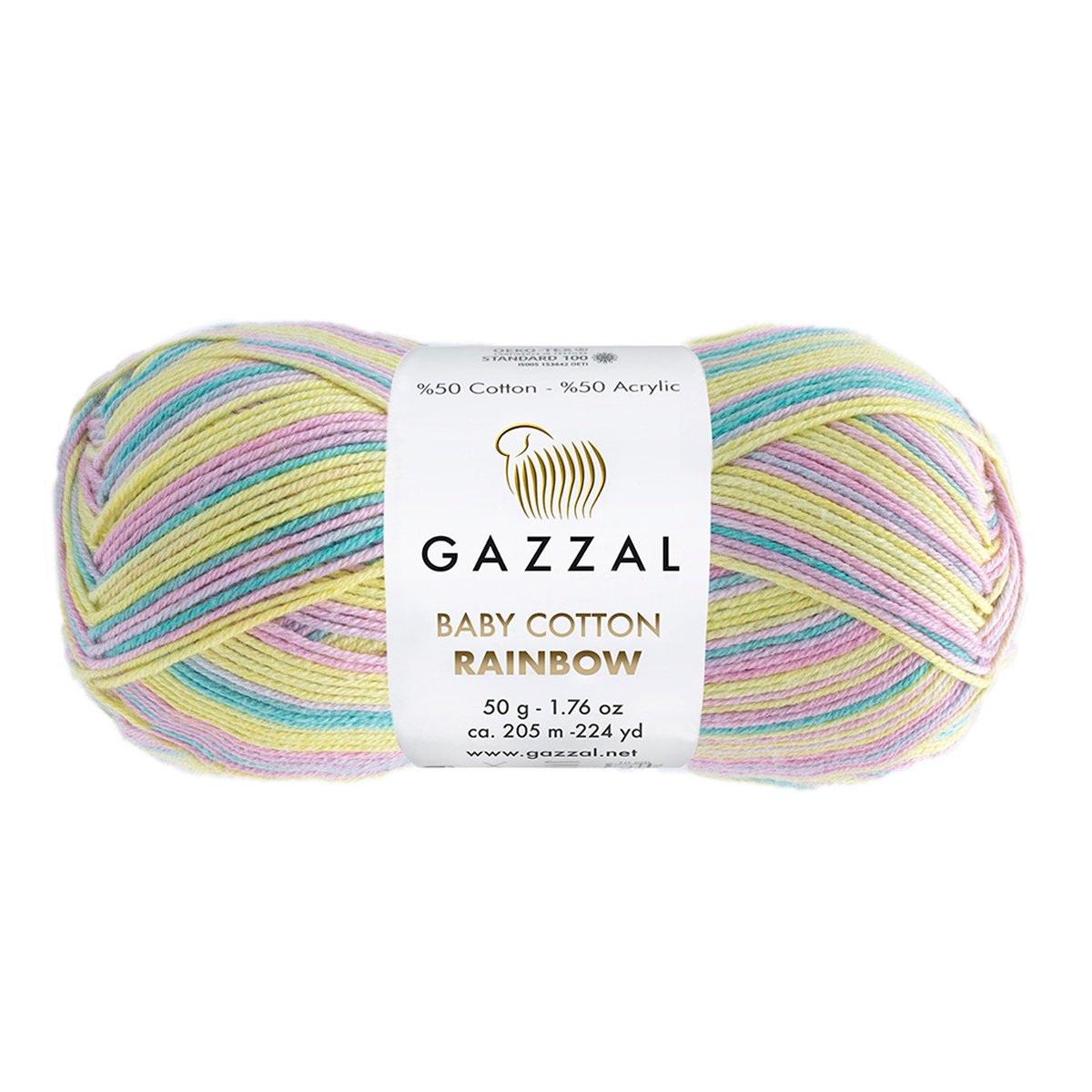 Gazzal Baby Cotton Rainbow 481 yarn by YarnPark