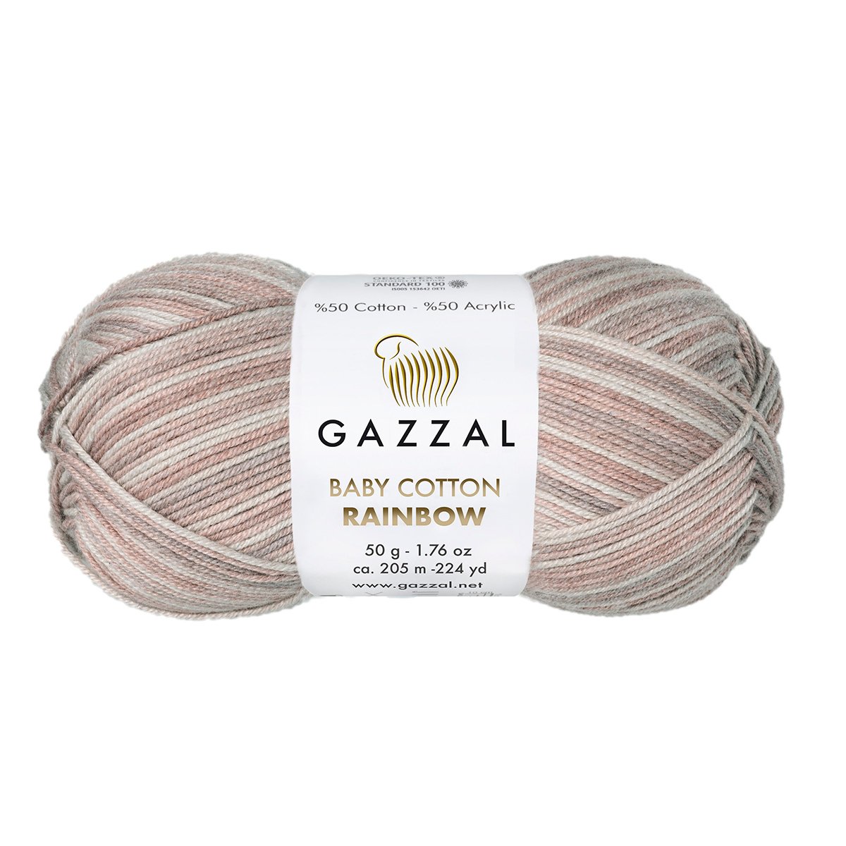 Gazzal Baby Cotton Rainbow 485 yarn by YarnPark