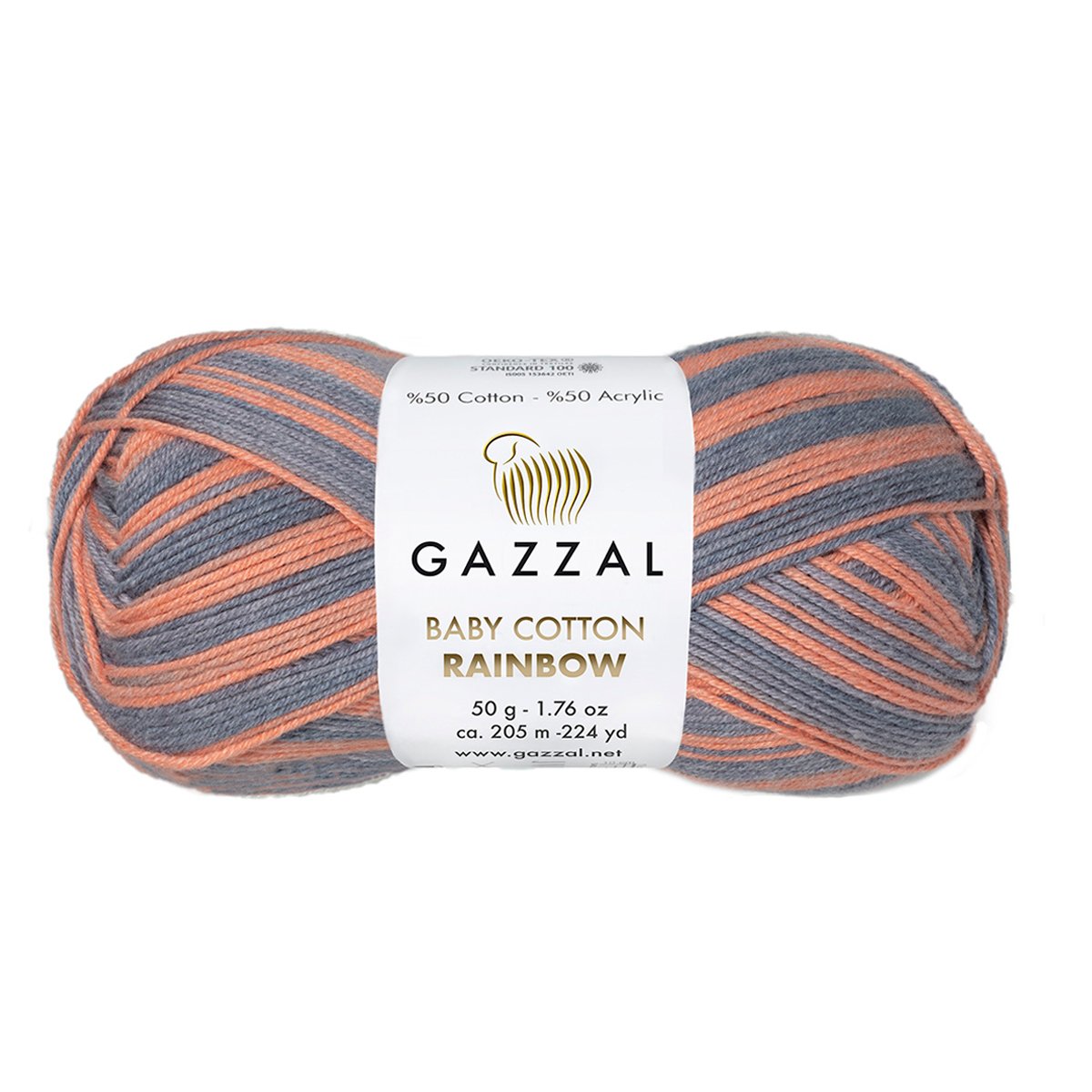 Gazzal Baby Cotton Rainbow 486 yarn by YarnPark