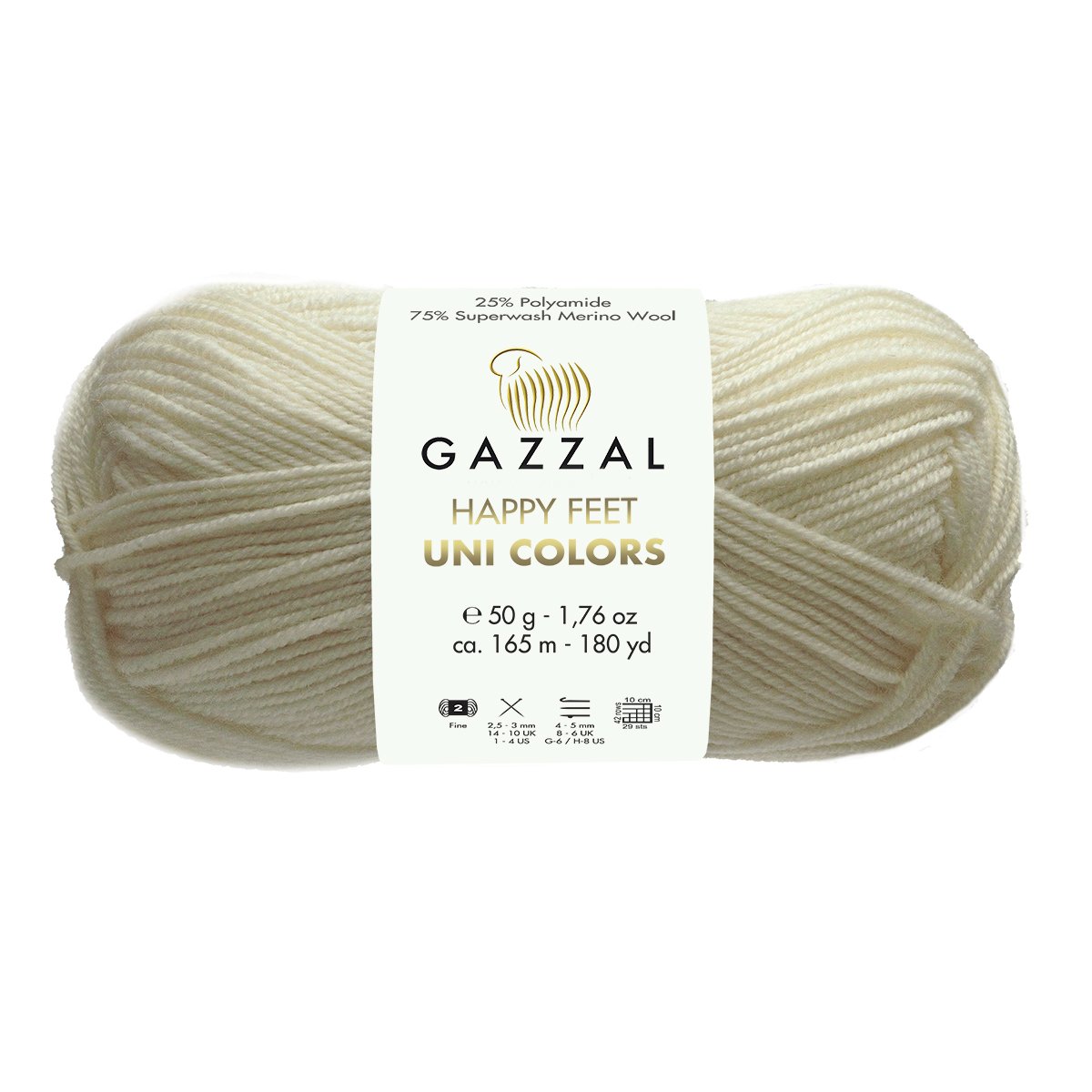 Gazzal Happy Feet Uni Colors 3550 yarn by YarnPark