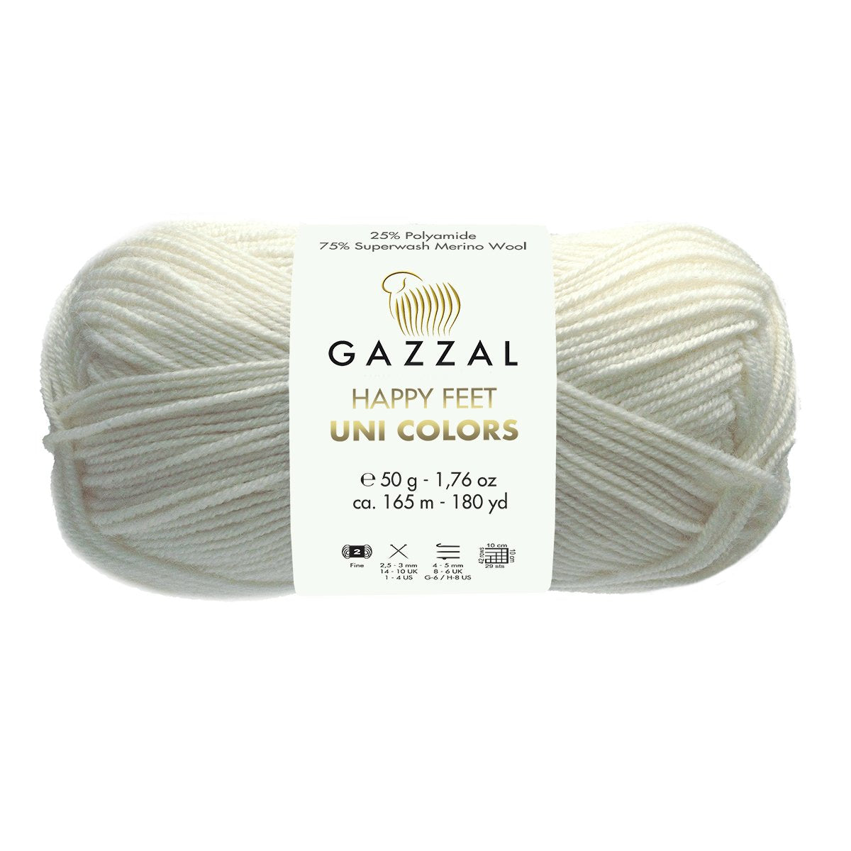 Gazzal Happy Feet Uni Colors 3551 yarn by YarnPark