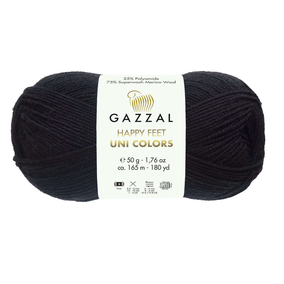 Gazzal Happy Feet Uni Colors 3554 yarn by YarnPark