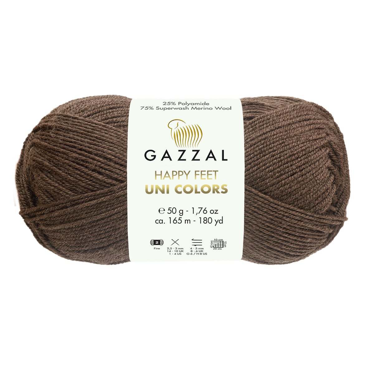 Gazzal Happy Feet Uni Colors 3557 yarn by YarnPark