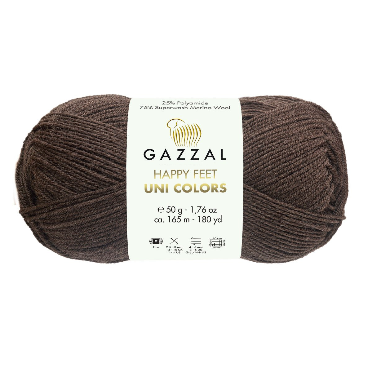 Gazzal Happy Feet Uni Colors 3558 yarn by YarnPark