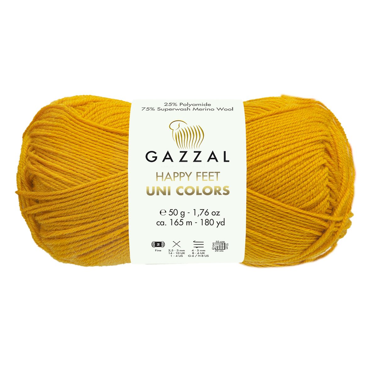 Gazzal Happy Feet Uni Colors 3559 yarn by YarnPark