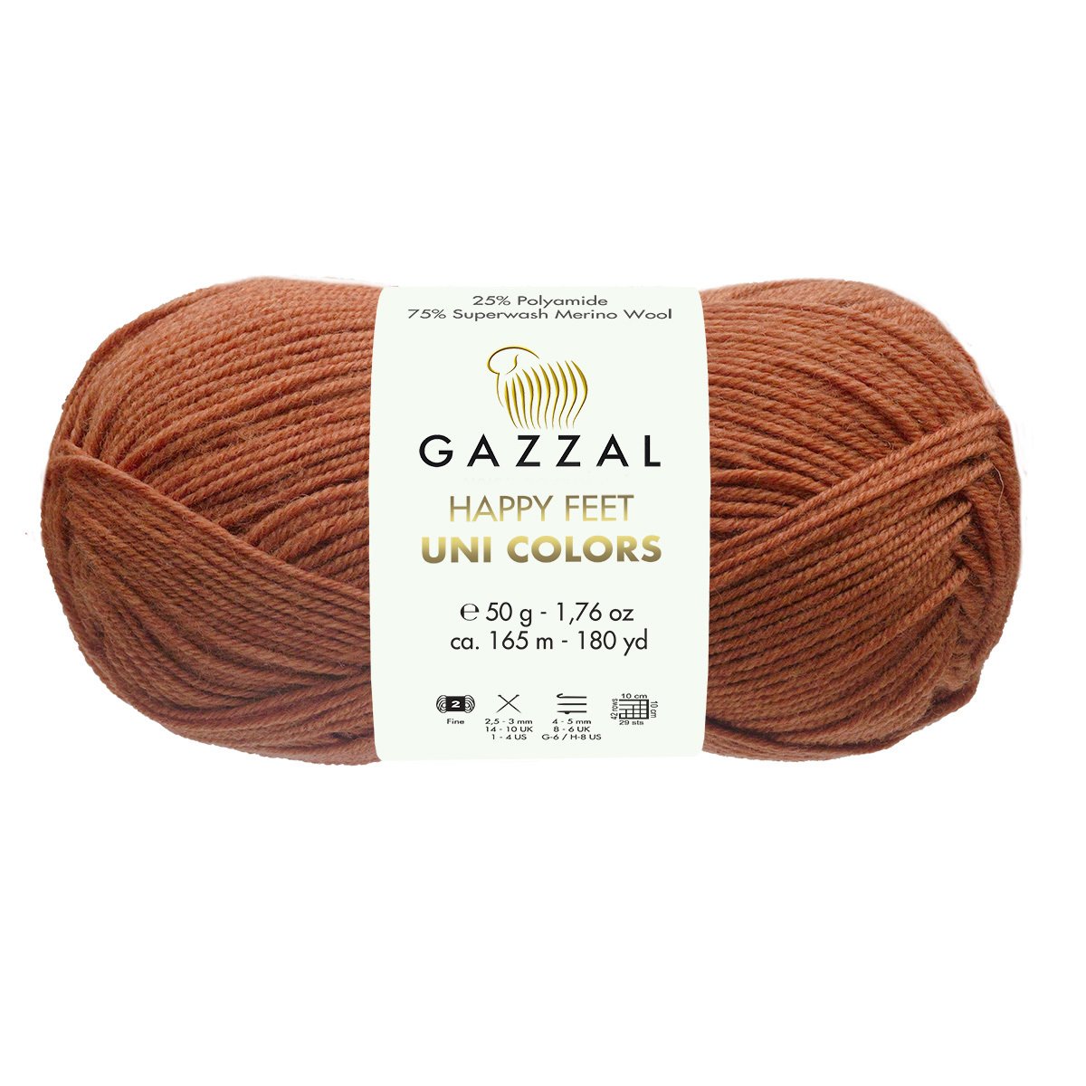 Gazzal Happy Feet Uni Colors 3560 yarn by YarnPark