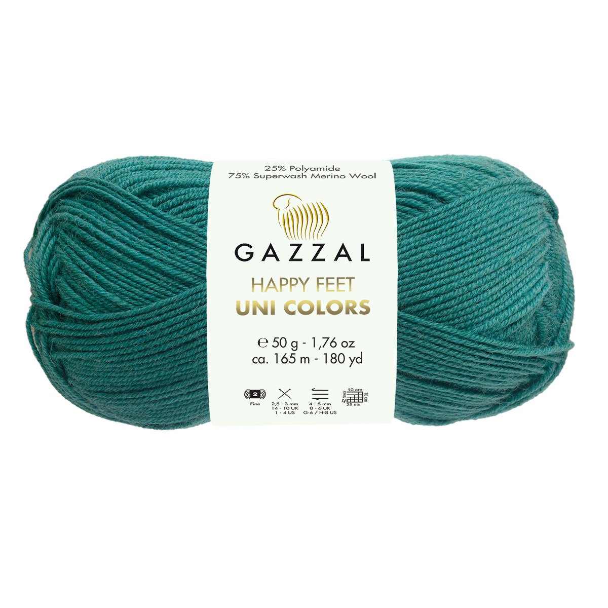 Gazzal Happy Feet Uni Colors 3561 yarn by YarnPark