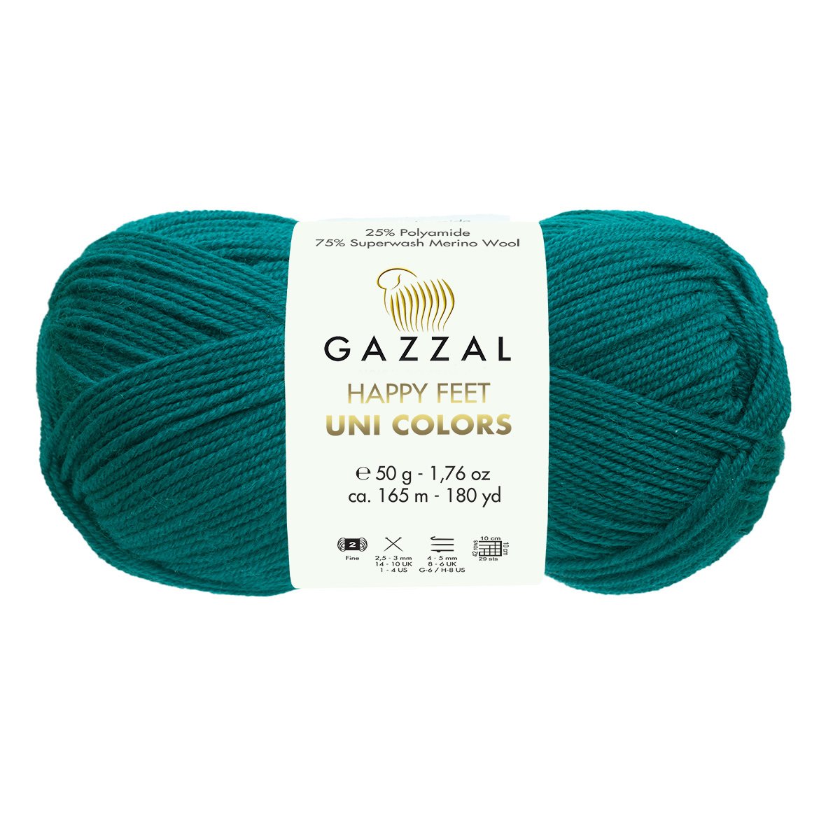 Gazzal Happy Feet Uni Colors 3562 yarn by YarnPark