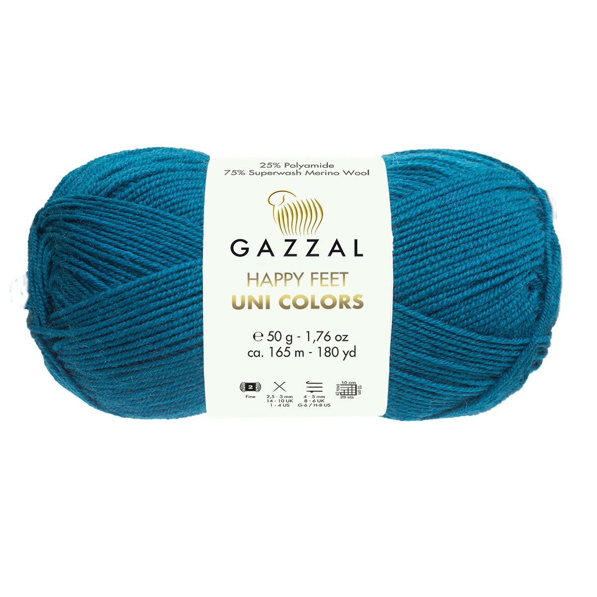 Gazzal Happy Feet Uni Colors 3563 yarn by YarnPark