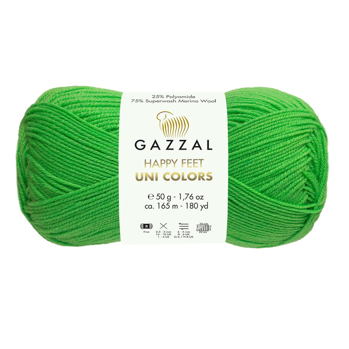 Gazzal Happy Feet Uni Colors 3570 yarn by YarnPark