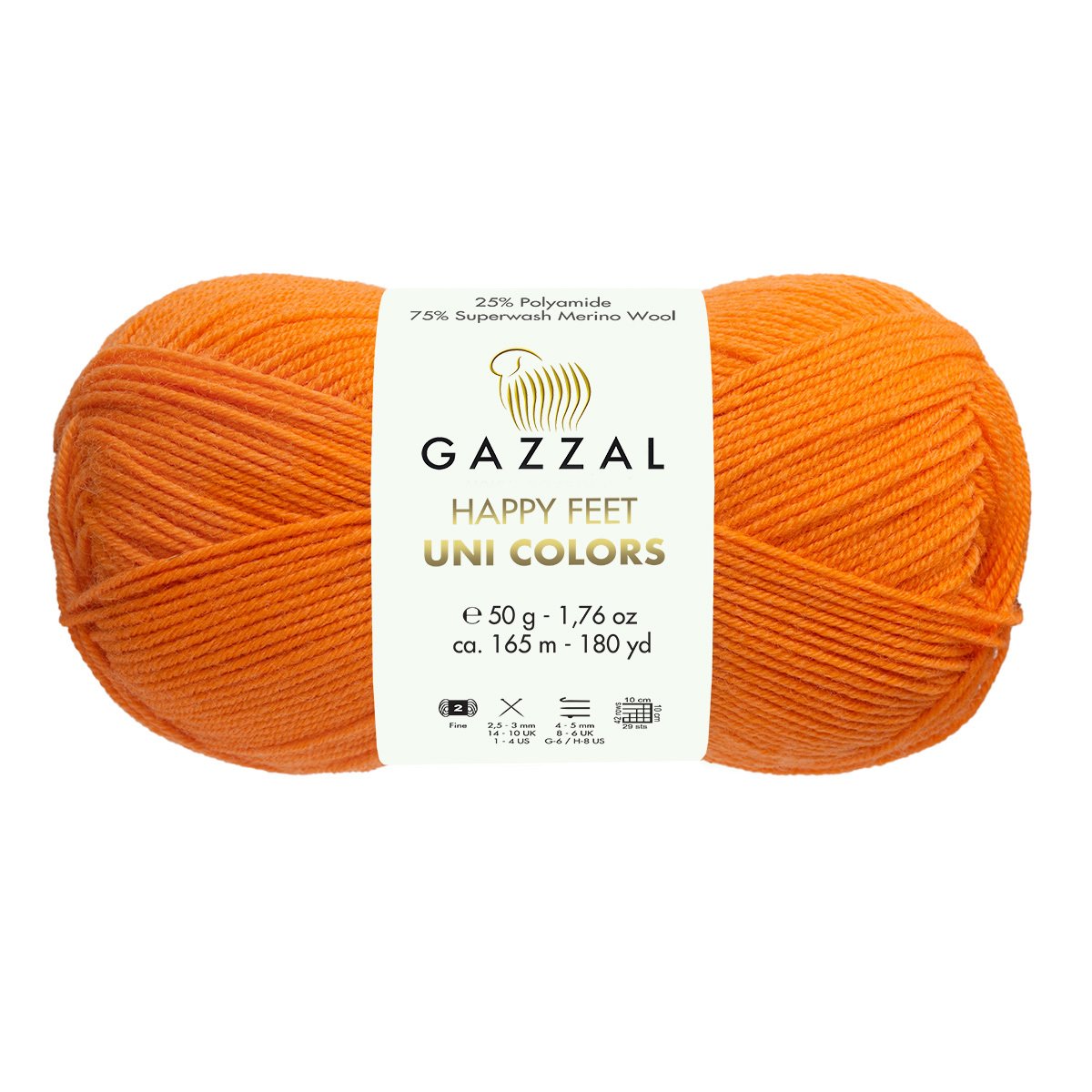 Gazzal Happy Feet Uni Colors 3571 yarn by YarnPark