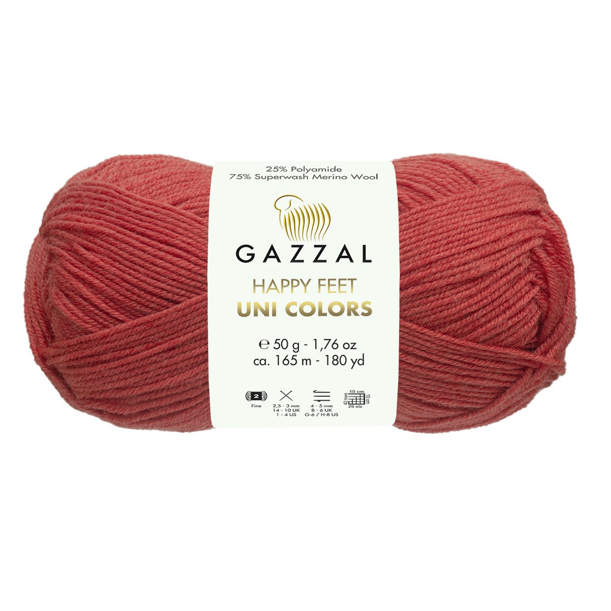 Gazzal Happy Feet Uni Colors 3572 yarn by YarnPark