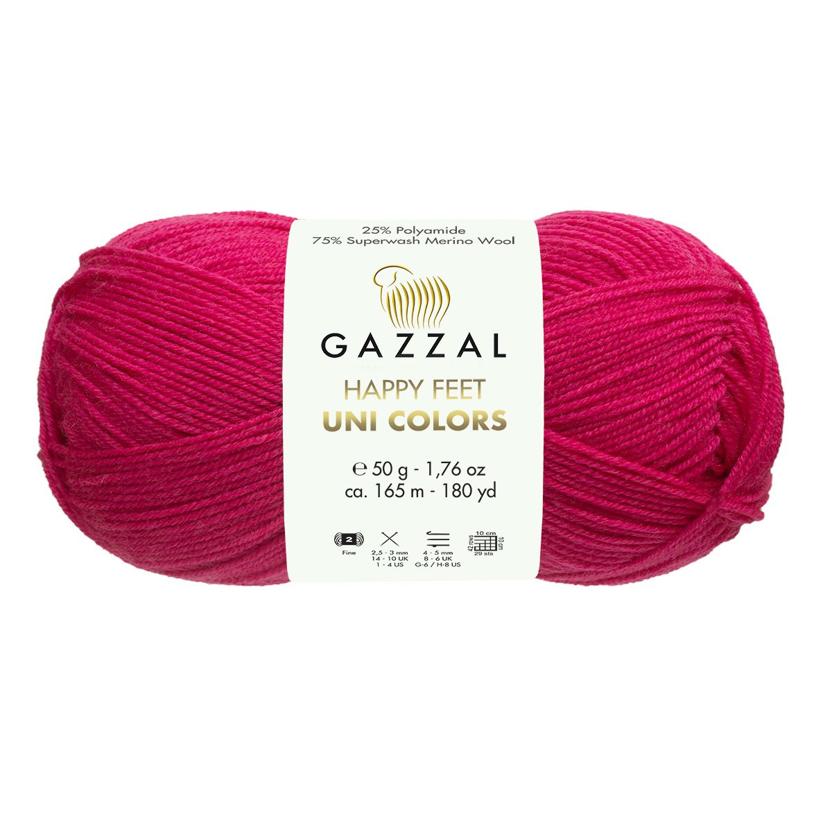 Gazzal Happy Feet Uni Colors 3573 yarn by YarnPark