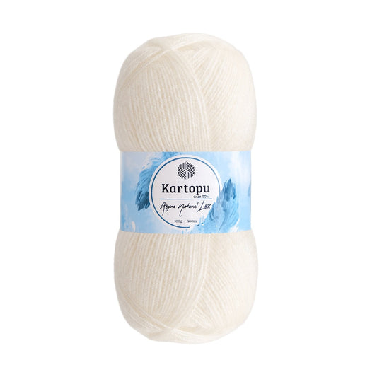 Kartopu Angora Natural Lux K013 yarn by YarnPark