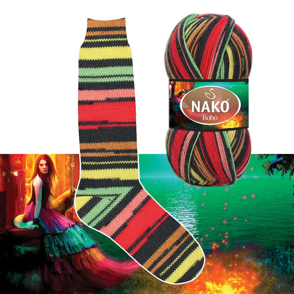 Nako Boho Desen 82231 yarn by YarnPark