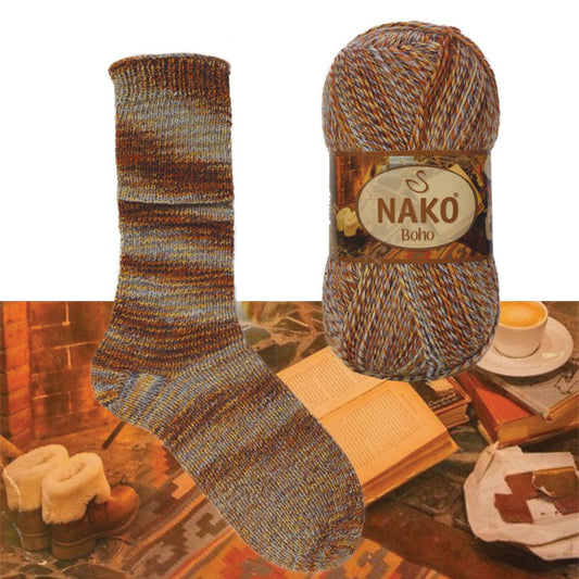 Nako Boho Desen 87722 yarn by YarnPark