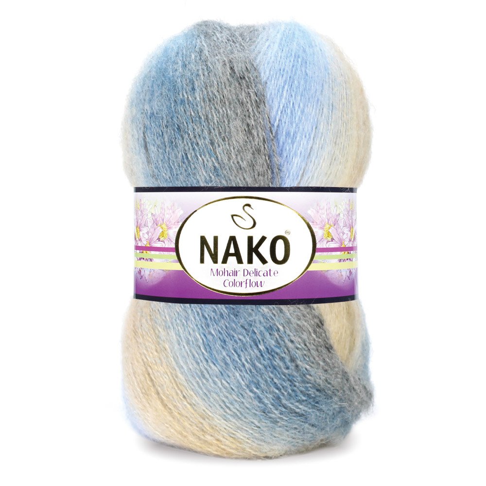 Nako Mohair Delicate Colorflow 7247 yarn by YarnPark