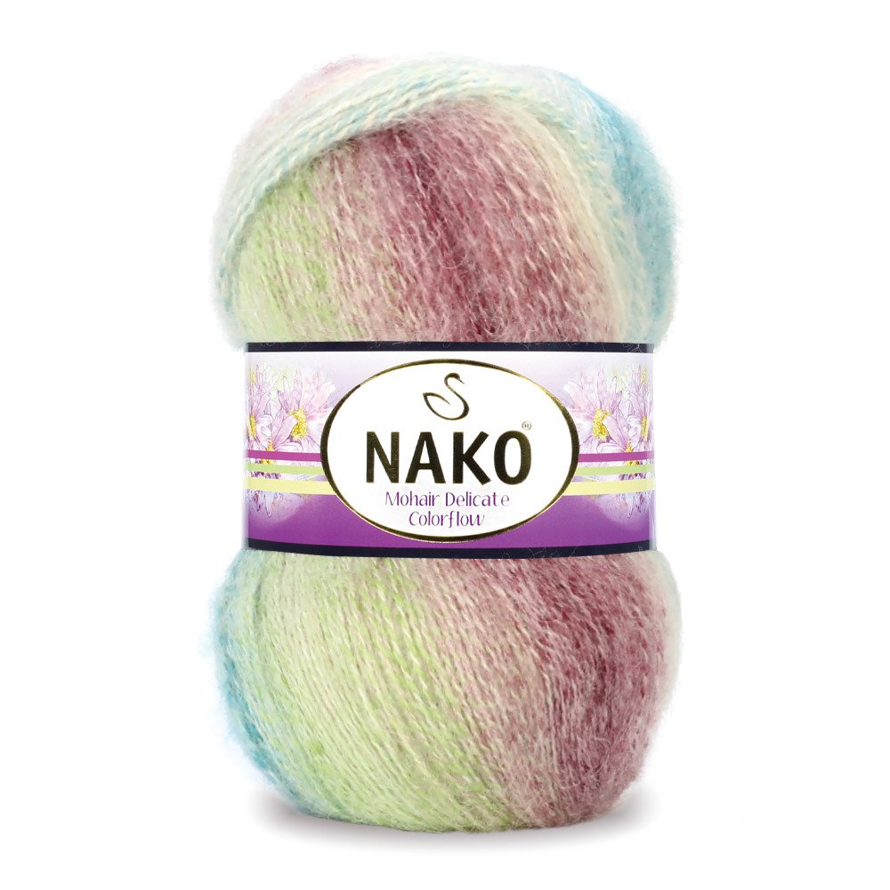 Nako Mohair Delicate Colorflow 76037 yarn by YarnPark