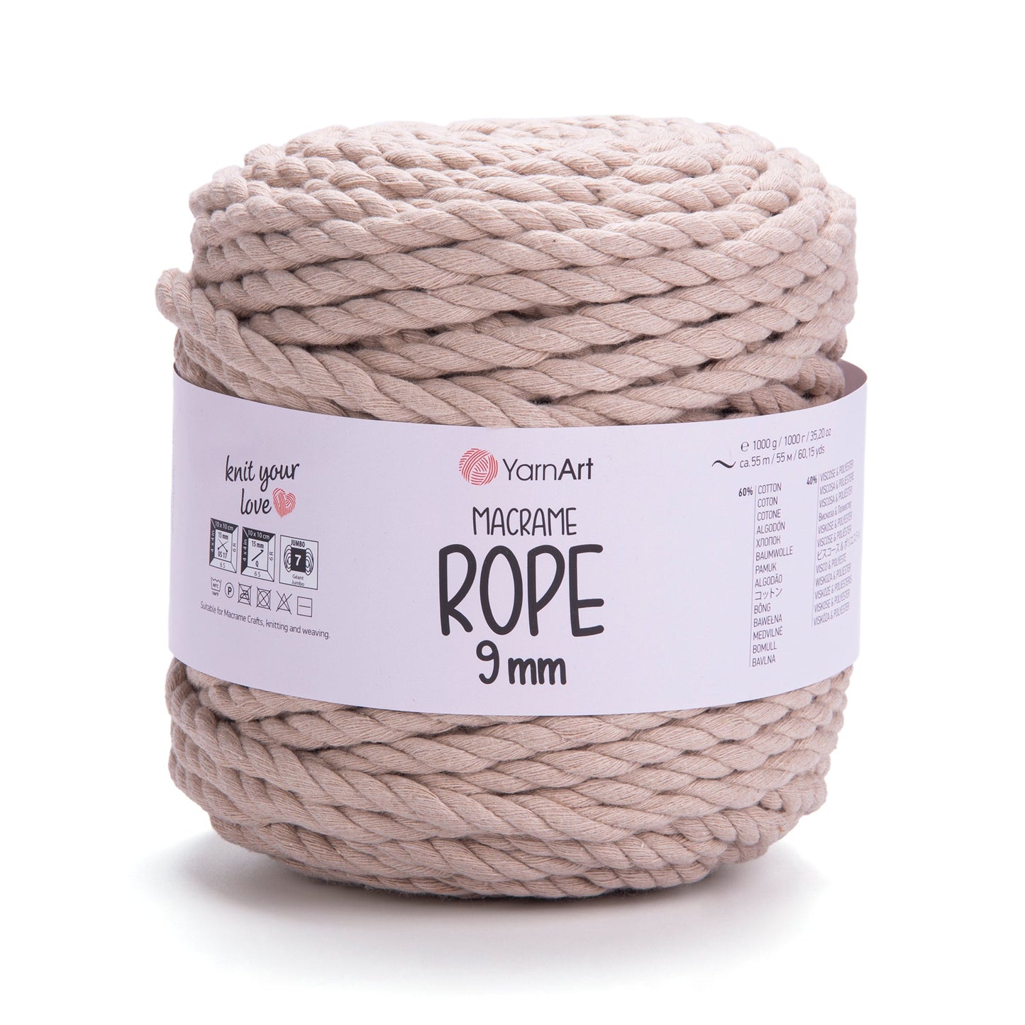 YarnArt Macrame Rope 9 mm 753 yarn by YarnPark