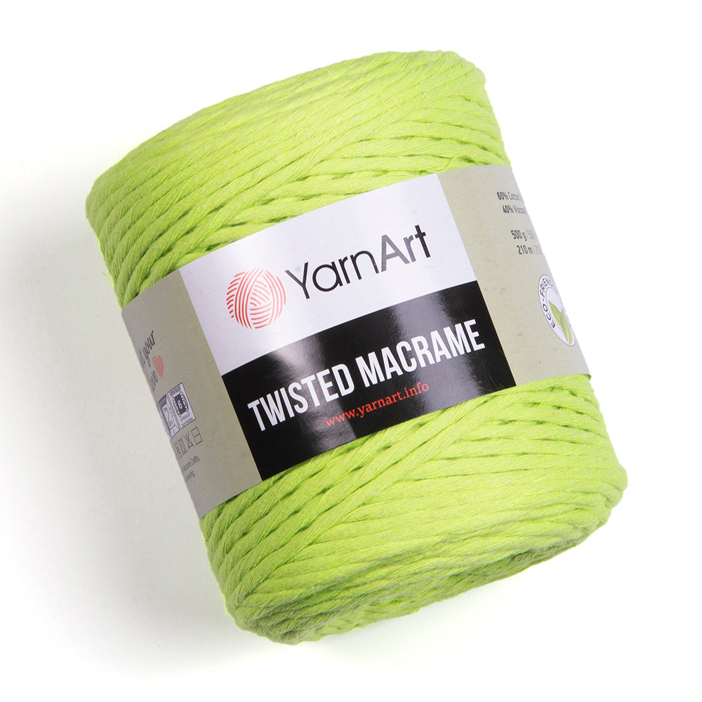 YarnArt Twisted Macrame 801 - Recycled Cotton Blend Macrame Yarn